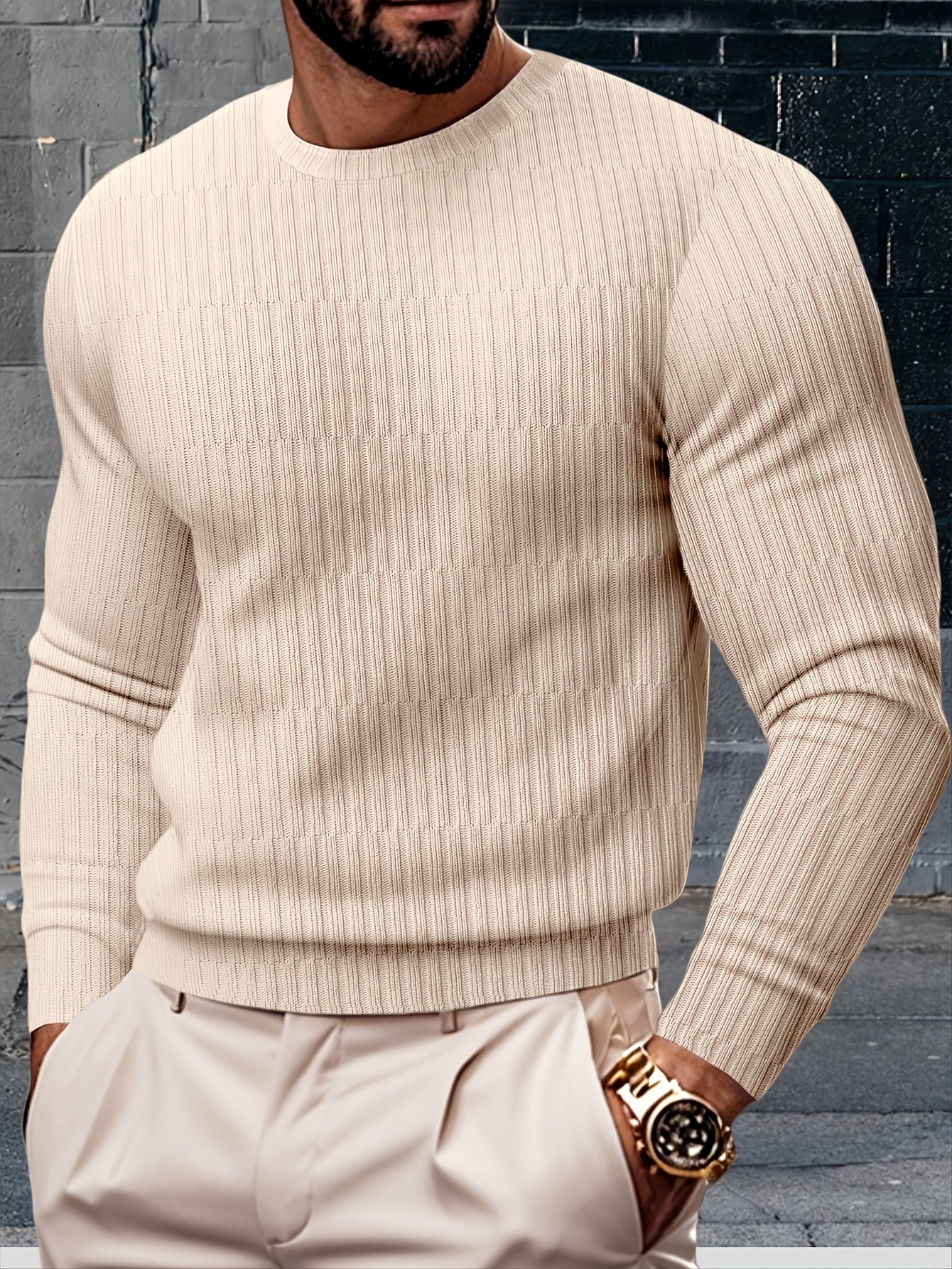Heren Casual Crew Neck Sweatshirt
