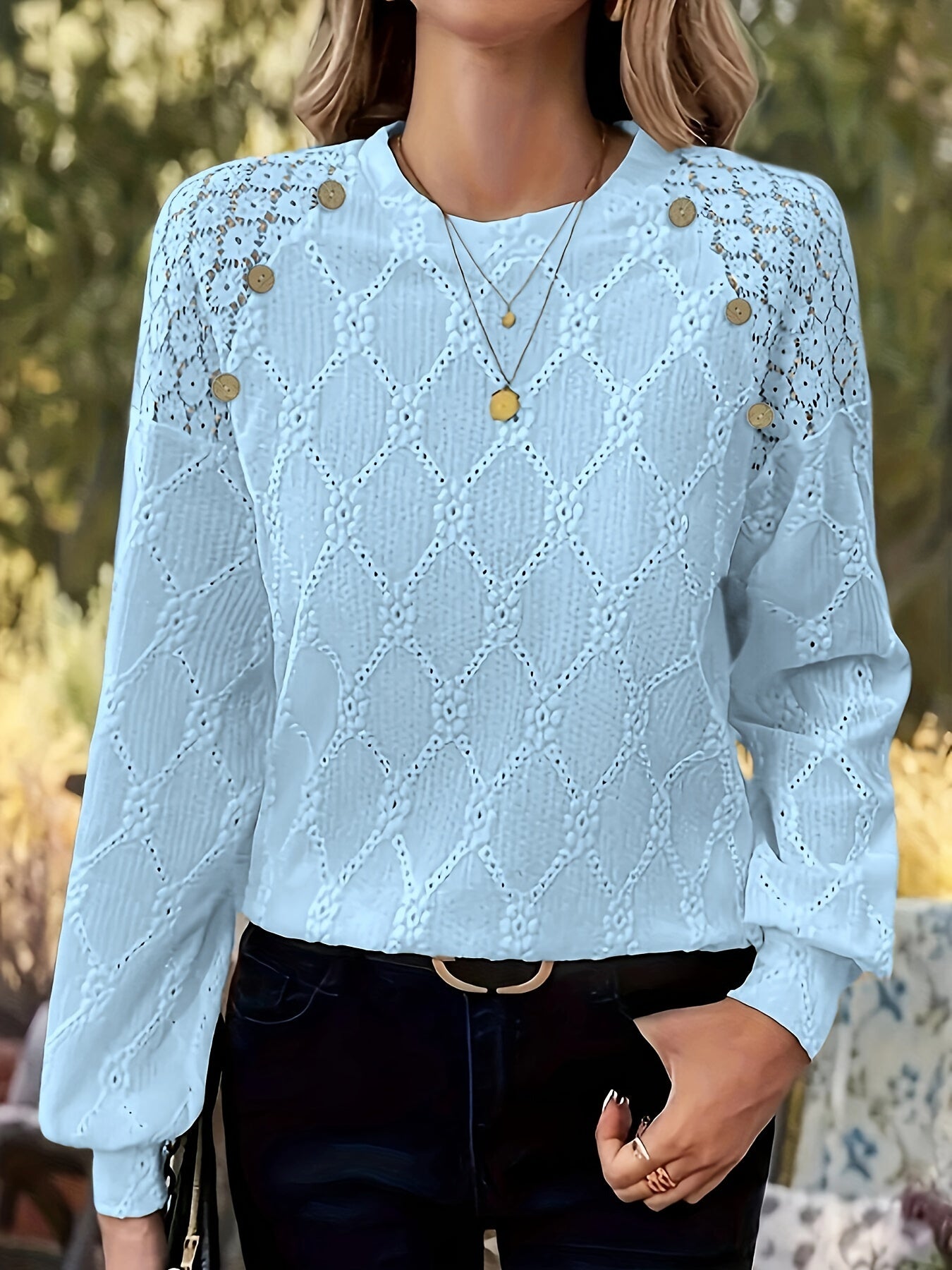 Elegant Lantern Sleeve Top