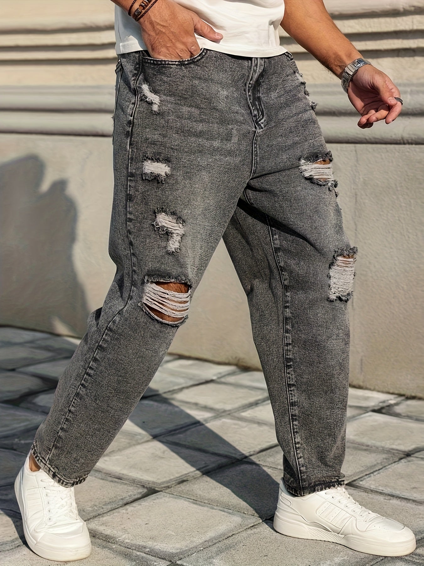 Heren Classic Stretch Denim Jeans - Solid