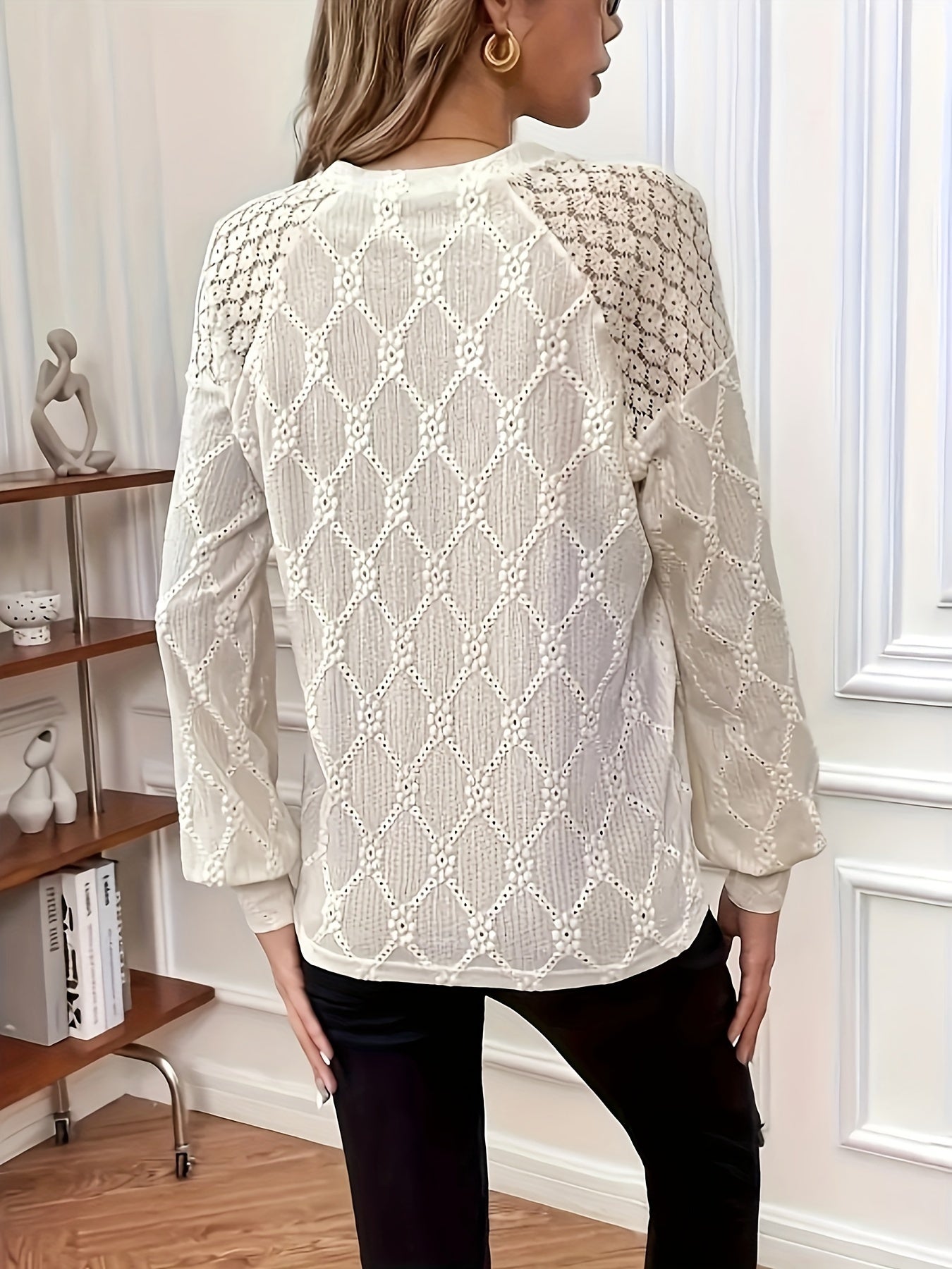 Elegant Lantern Sleeve Top