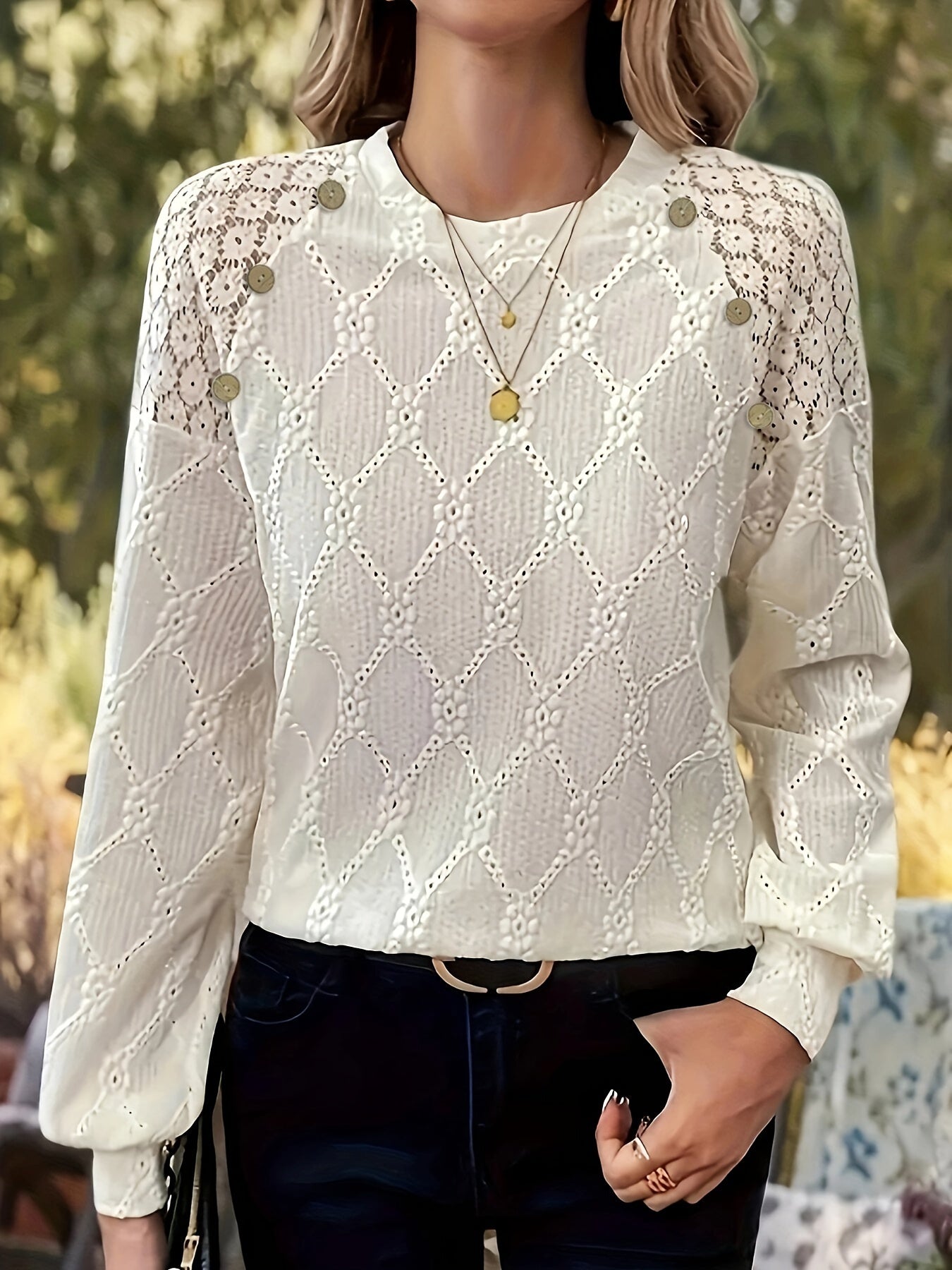 Elegant Lantern Sleeve Top
