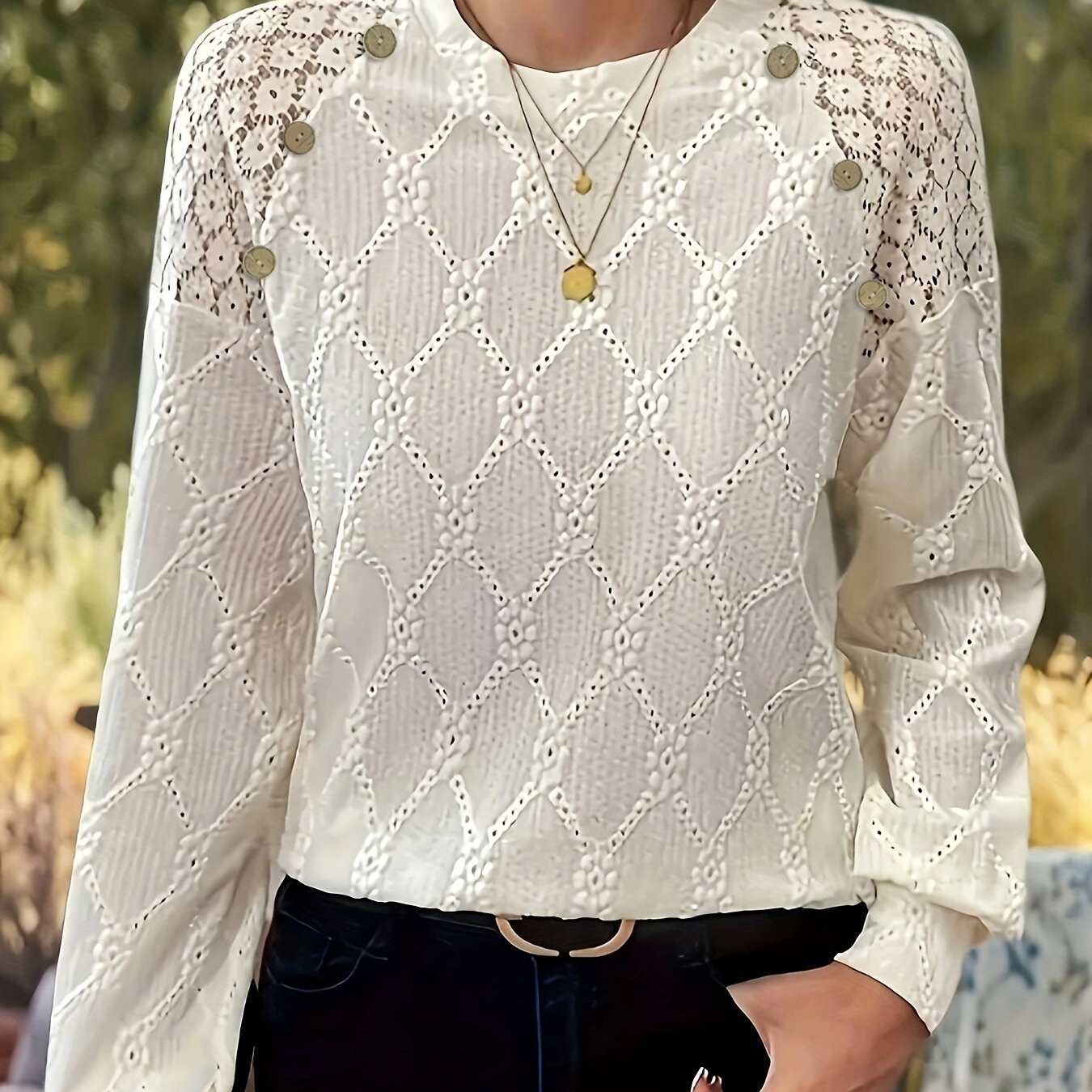Elegant Lantern Sleeve Top