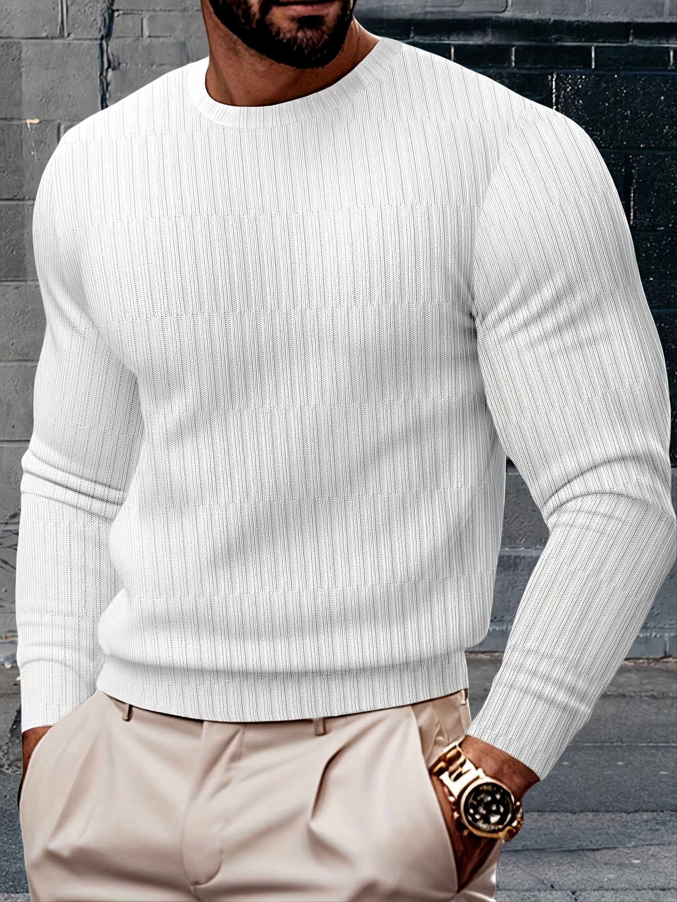Heren Casual Crew Neck Sweatshirt