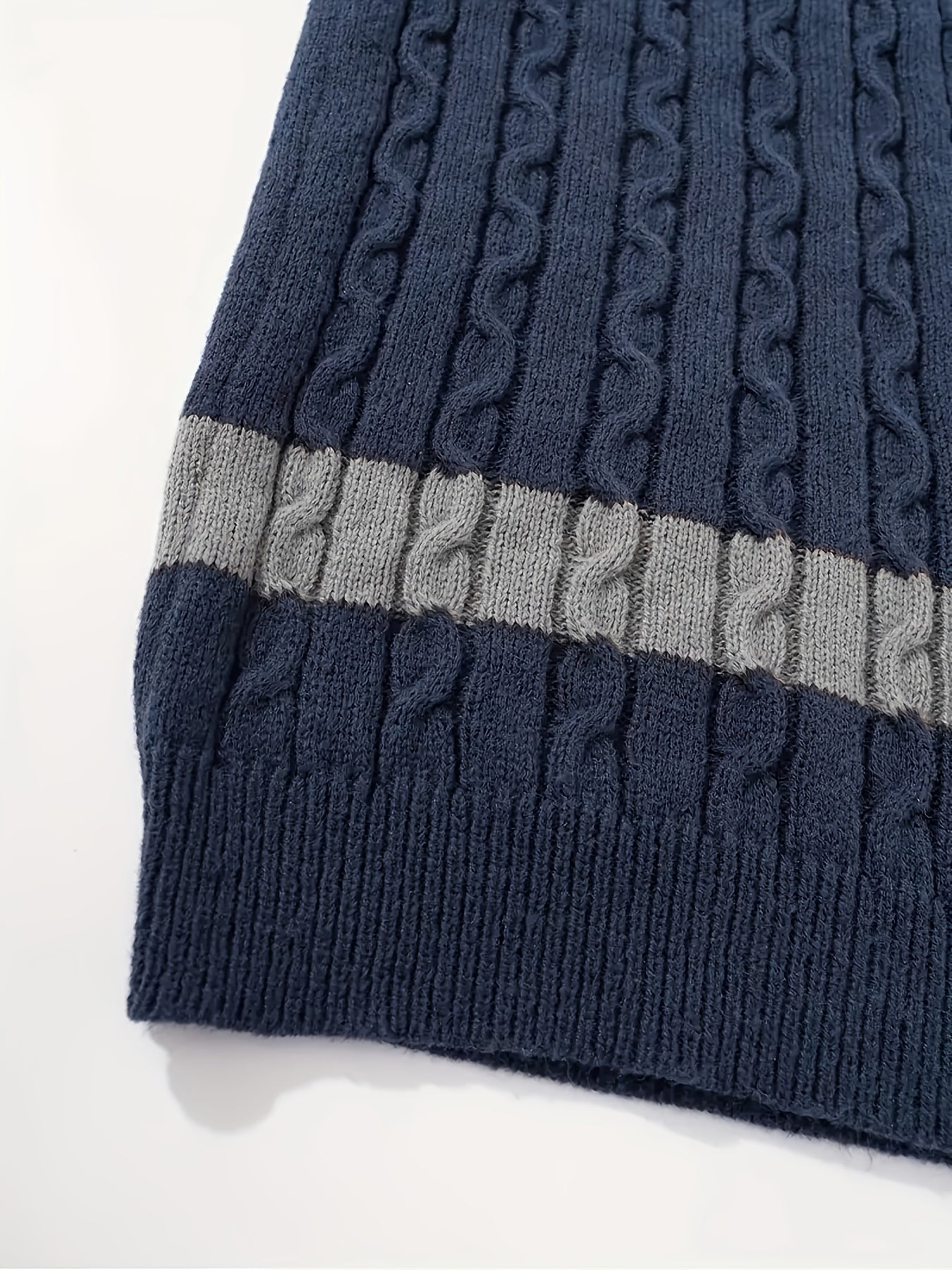 Color Block Crew Neck Sweater