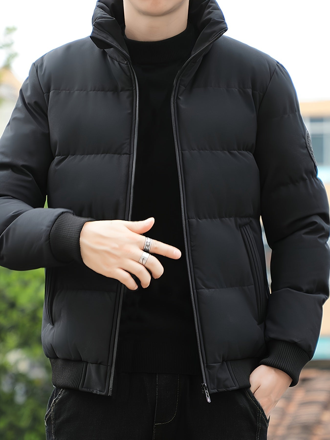 Zwarte Puffer Jacket