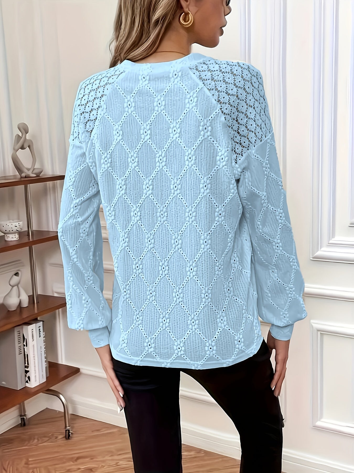 Elegant Lantern Sleeve Top