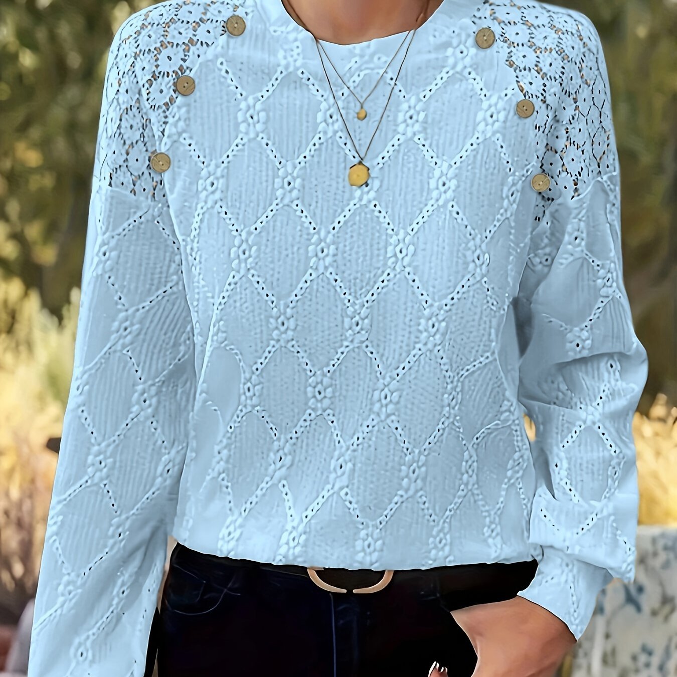 Elegant Lantern Sleeve Top