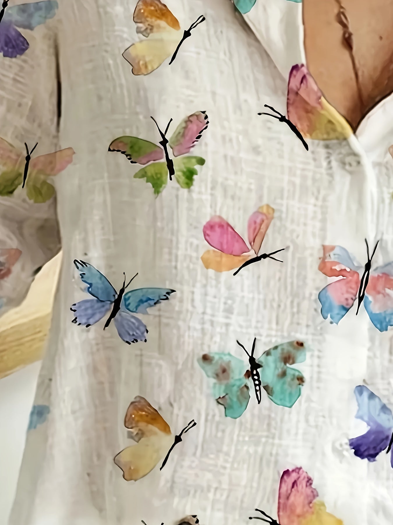 Chique Vlinderprint Blouse voor Dames