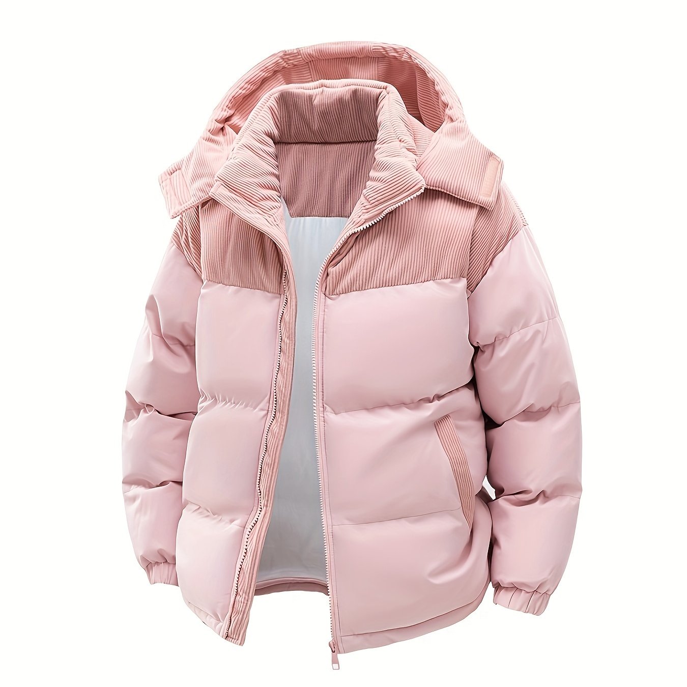 Heren Casual Hooded Winterjas - Urban Colorblock