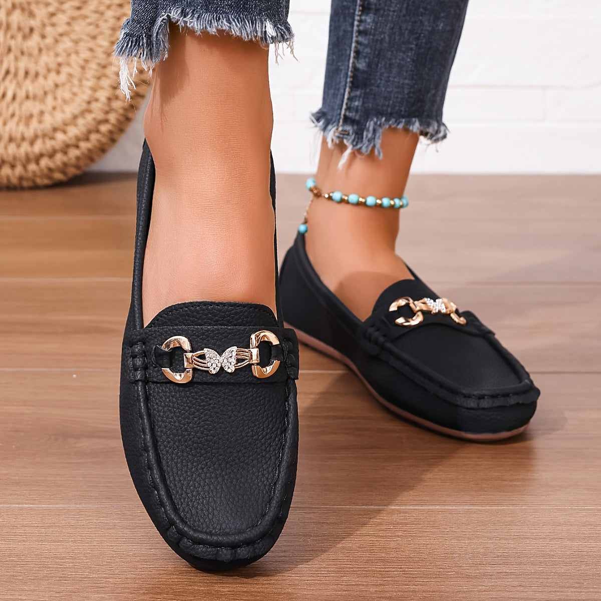 Butterfly Strap Loafers