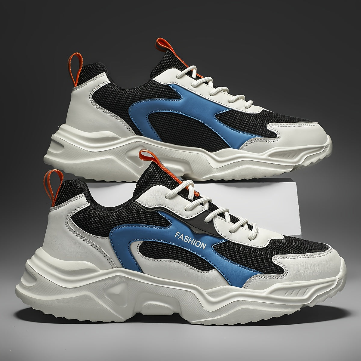 Heren Lichtgewicht Platform Sneakers - Urban Stride Zwart