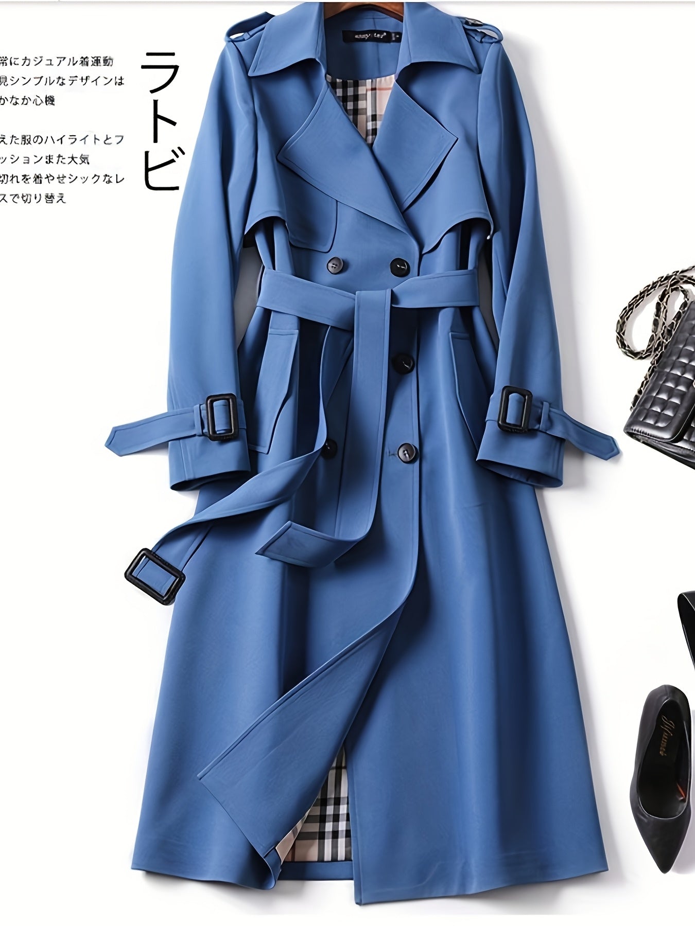 Britse Zwarte Trenchcoat Dames