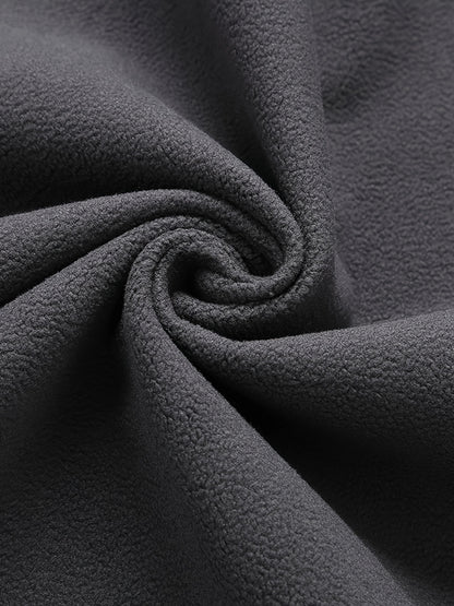 Heren Winddichte Fleece-Gevoerde Hoodie - Zwarte Outdoor Allure