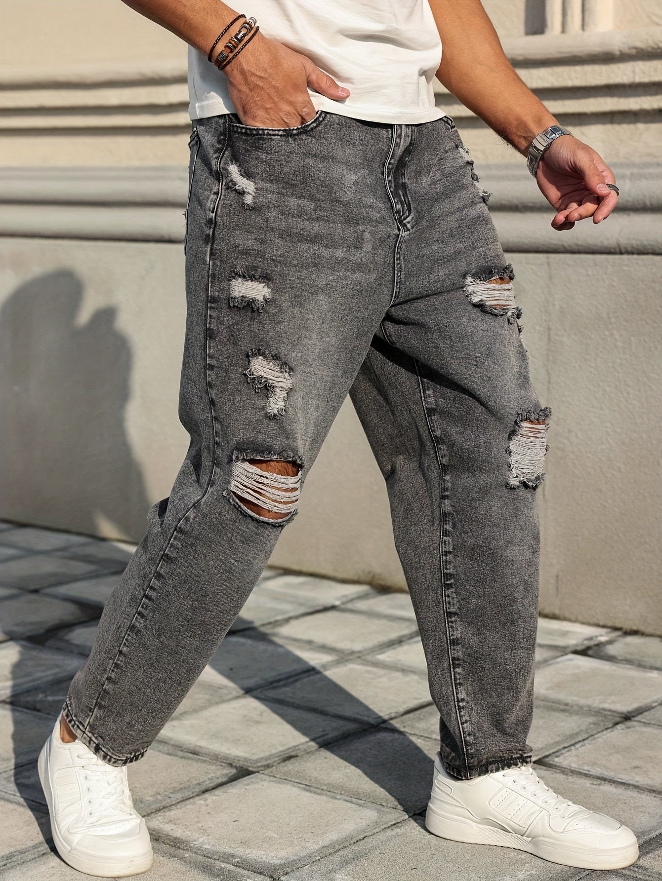 Heren Classic Stretch Denim Jeans - Solid