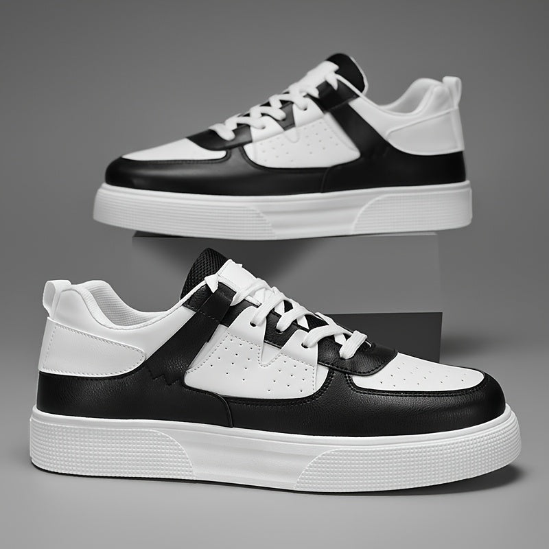 Heren Casual Sneakers - Zwart-Wit Urban Pulse