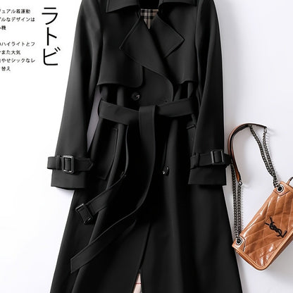 Britse Zwarte Trenchcoat Dames