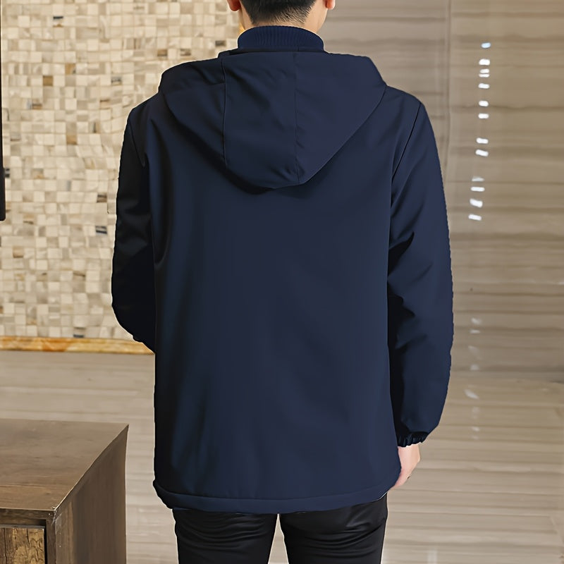 Heren Hooded Windbreaker - Zwarte Urban Edge