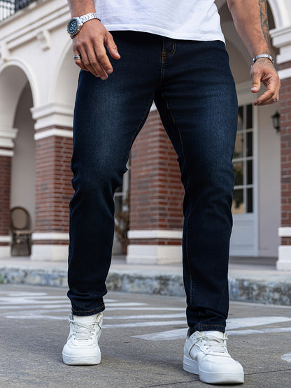 Heren Classic Stretch Denim Jeans - Blauwe Urban Klassieker