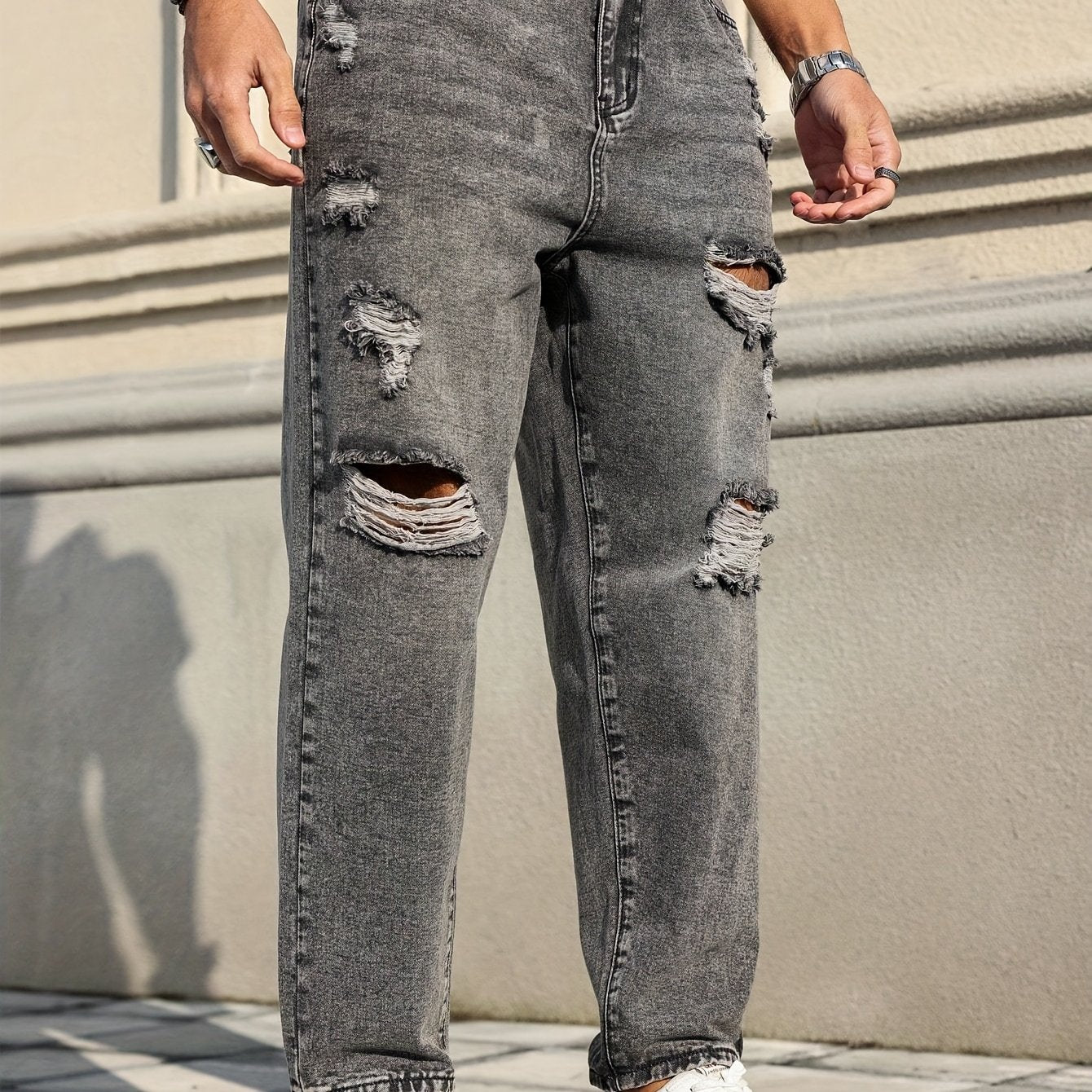 Heren Classic Stretch Denim Jeans - Solid