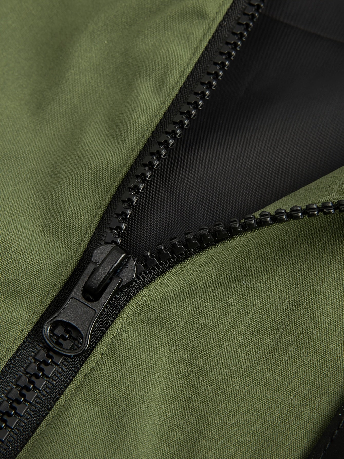 Heren Mid-Length Hooded Windbreaker - Olijfgroene Urban Flow