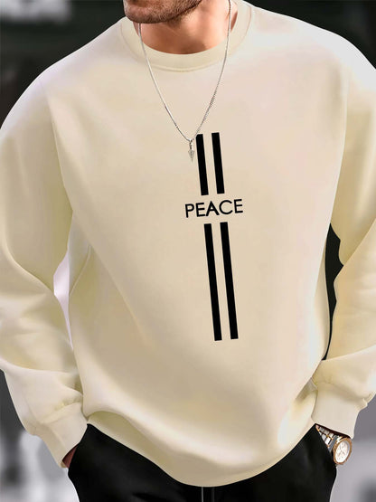 Crew Neck Sweatshirt - Peace Print Vibe