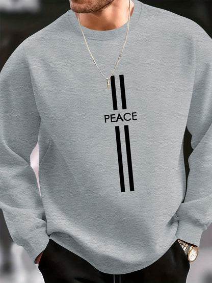 Crew Neck Sweatshirt - Peace Print Vibe
