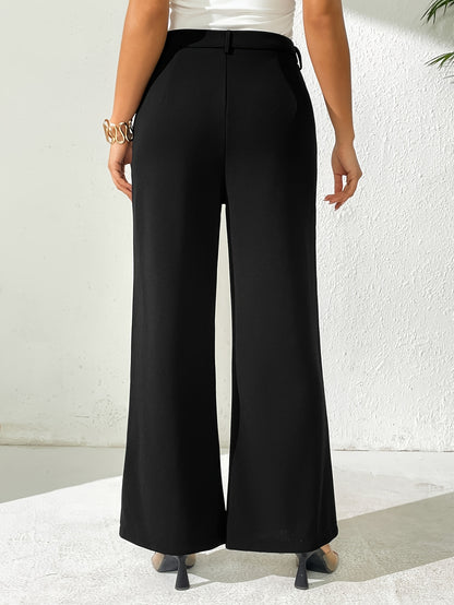 Zwarte Hoge Taille Pantalon