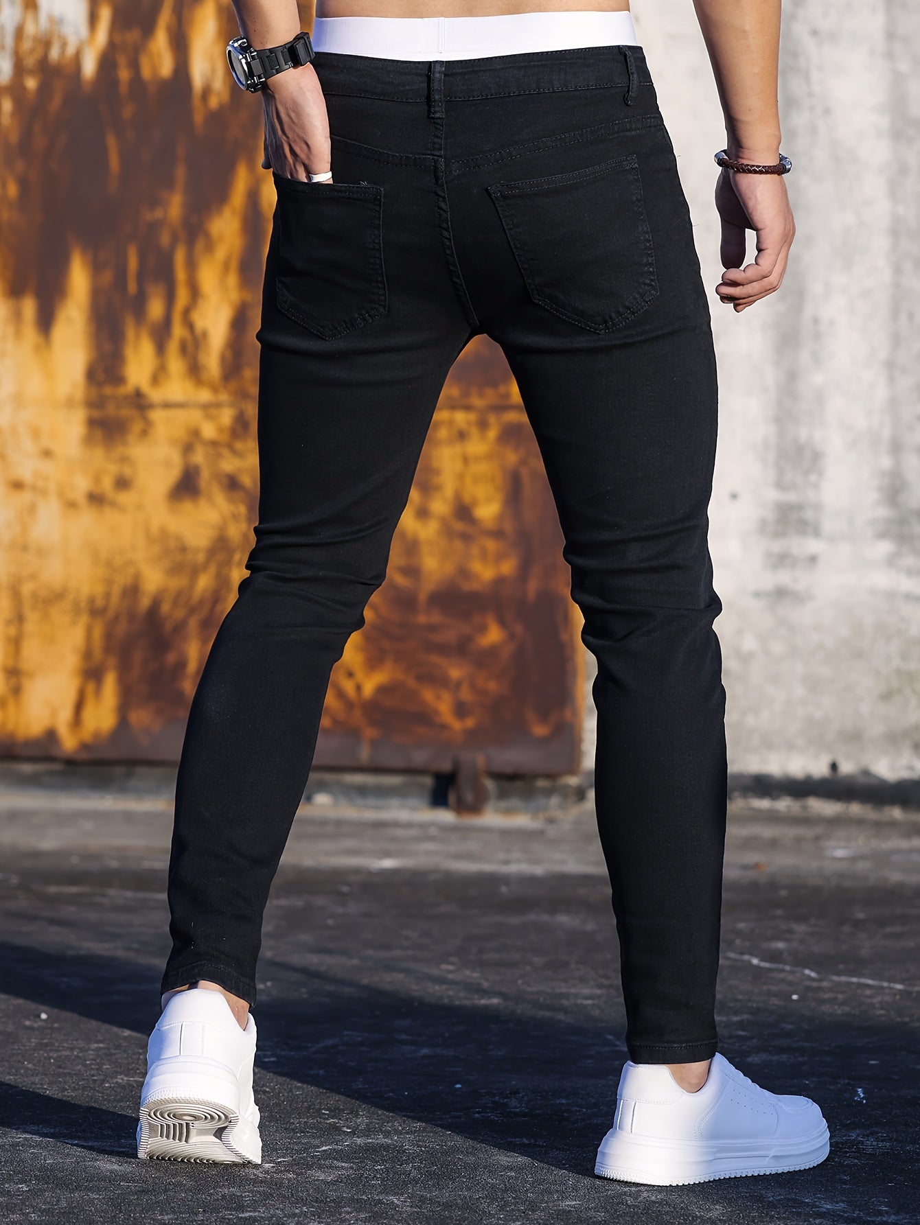 Cotton Blend Casual Skinny Jeans