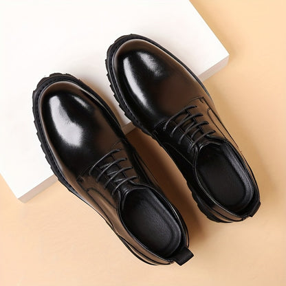 Heren Casual Leren Lace-Up Schoenen - Klassiek Bruin