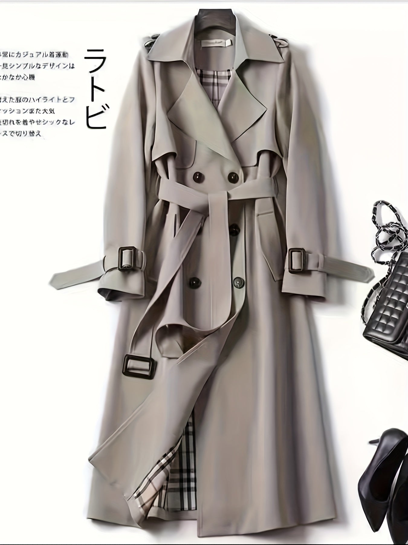 Britse Zwarte Trenchcoat Dames
