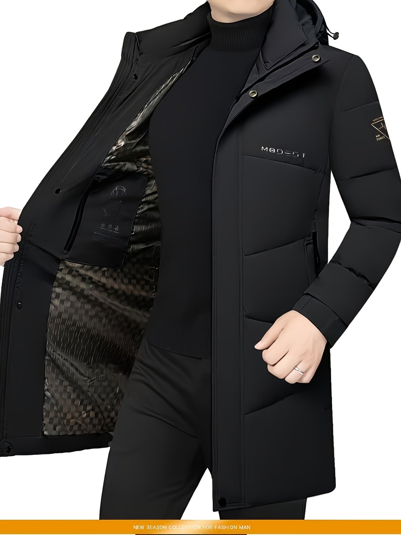 Owens OBM Heren Thermal Hooded Jacket - Arctic Zwart