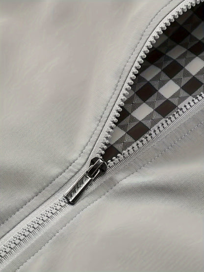 Heren Lichtgewicht Windbreaker - Urban Grijze Stijl