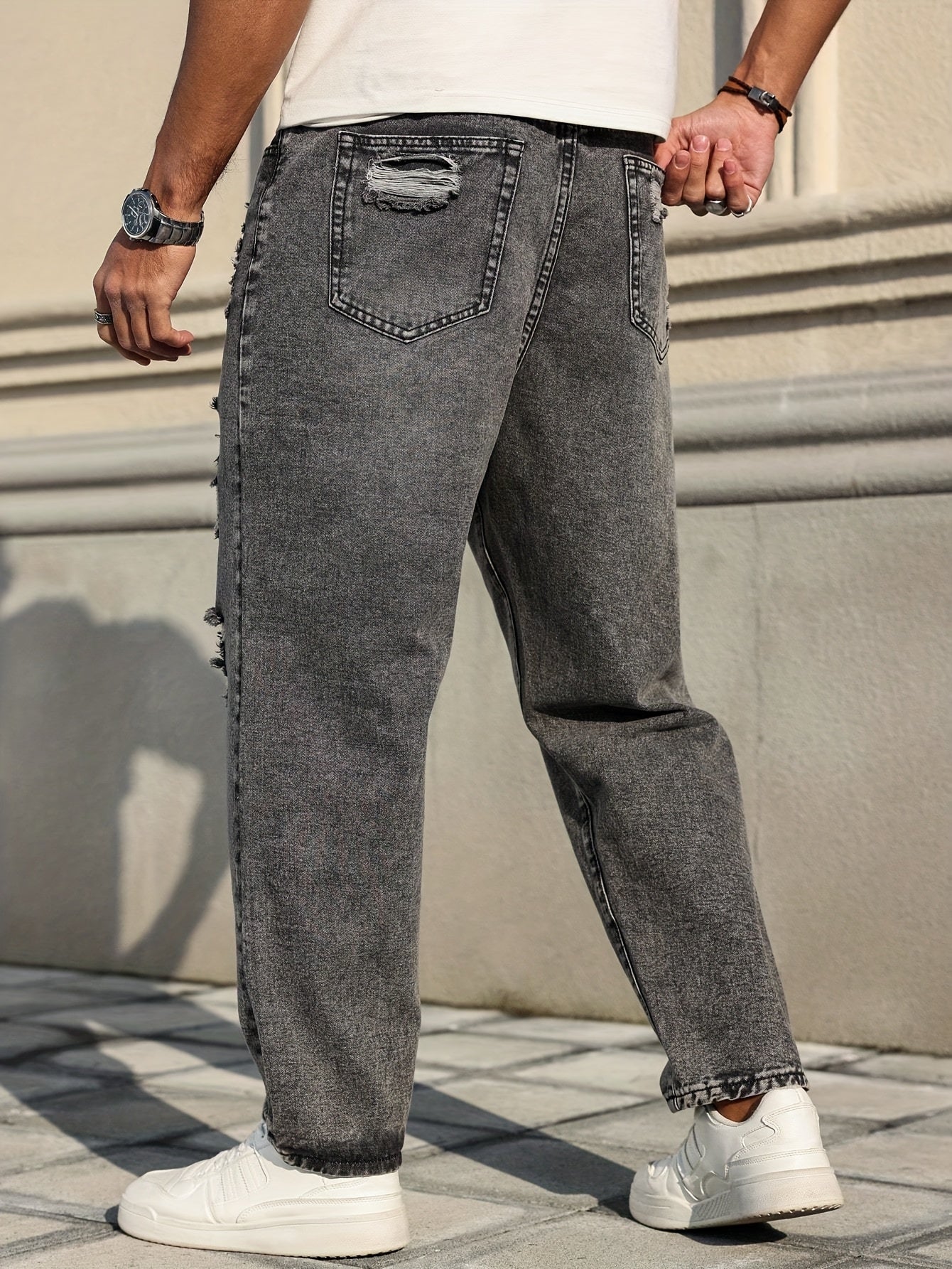 Heren Classic Stretch Denim Jeans - Solid