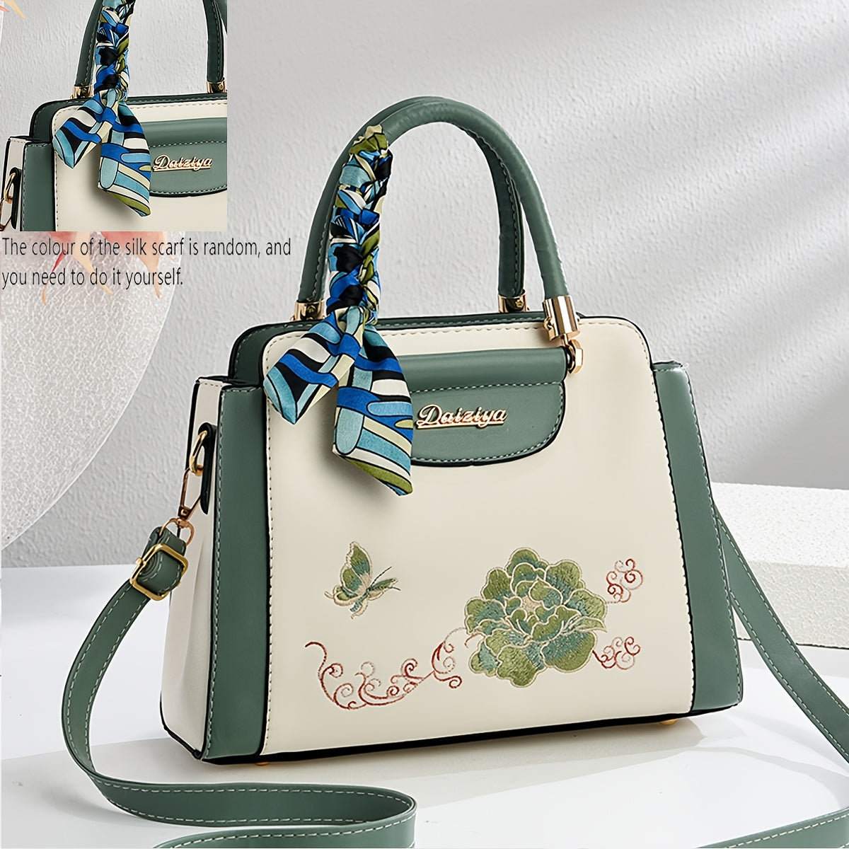 DZY Florale Navy Handtas