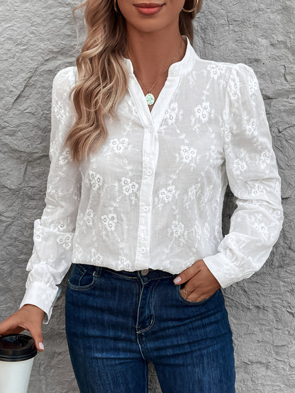 Allure Kant Geborduurde Blouse