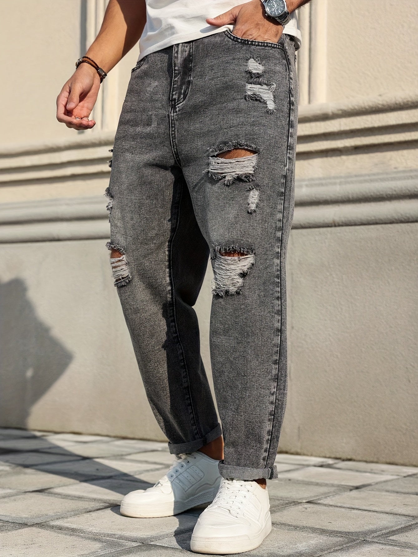 Heren Classic Stretch Denim Jeans - Solid