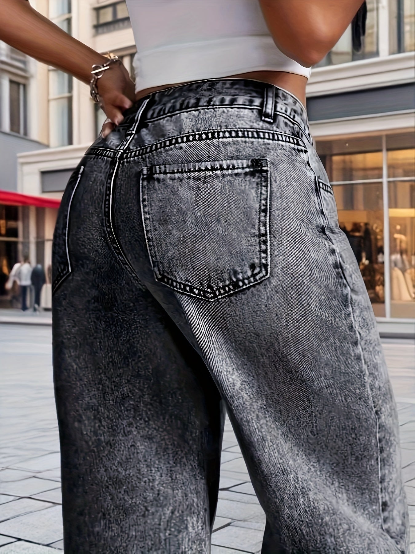 Vintage Hoge Taille Denim Jeans