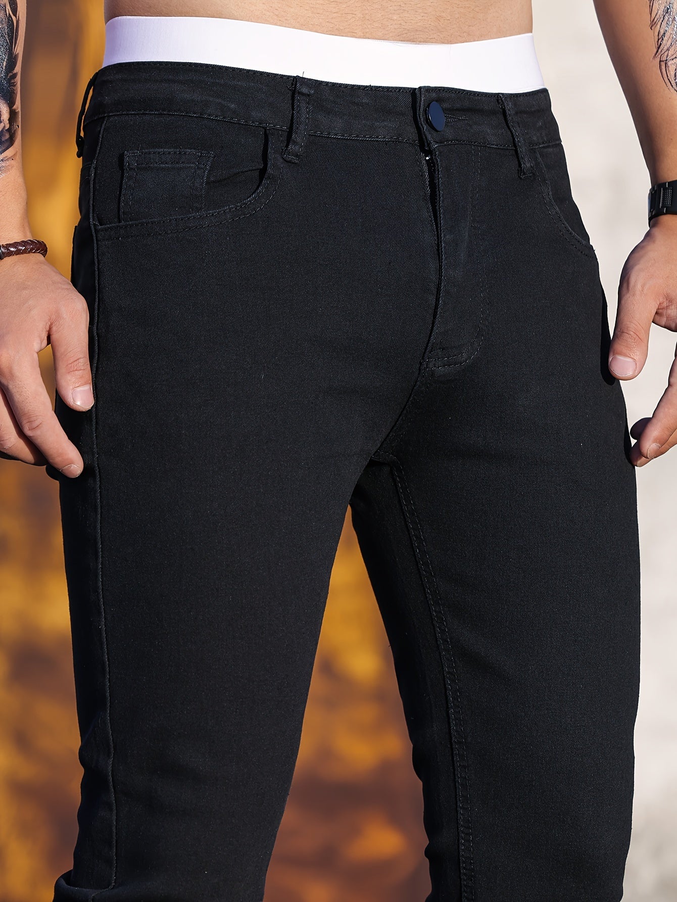 Cotton Blend Casual Skinny Jeans