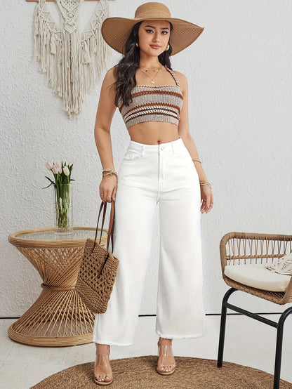 Hoge Taille Straight-Leg Damesjeans