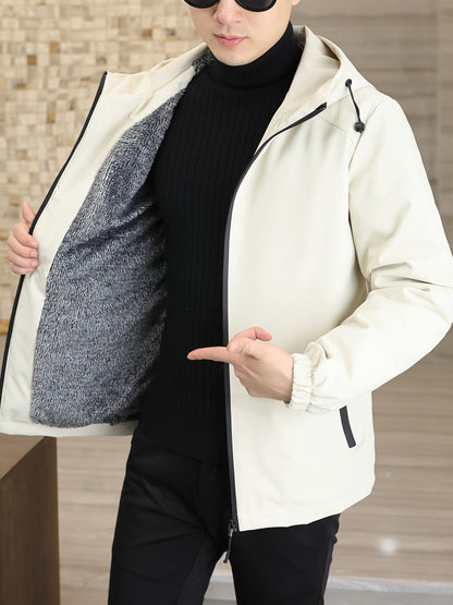 Heren Hooded Windbreaker - Zwarte Urban Edge