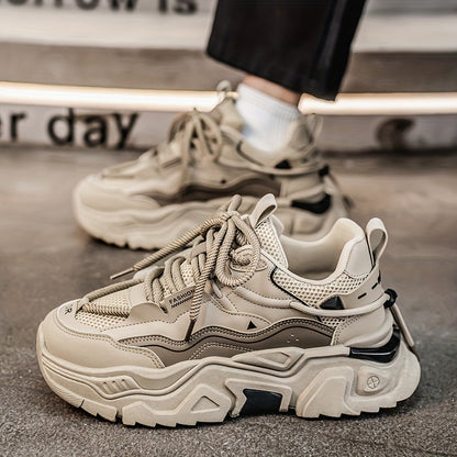 AOPLUS Heren Low-Top Cross-Training Sneakers - Zwart-Wit Dynamiek