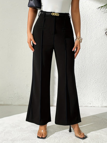 Zwarte Hoge Taille Pantalon