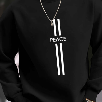 Crew Neck Sweatshirt - Peace Print Vibe