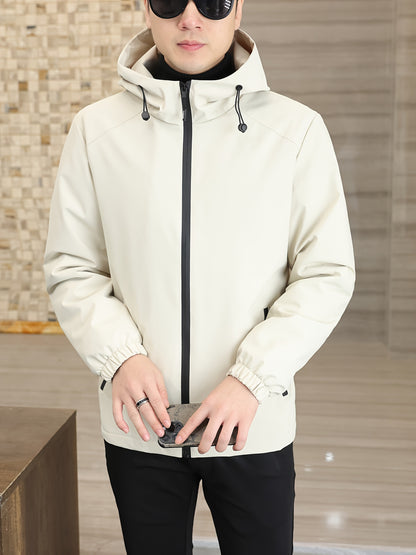 Heren Hooded Windbreaker - Zwarte Urban Edge