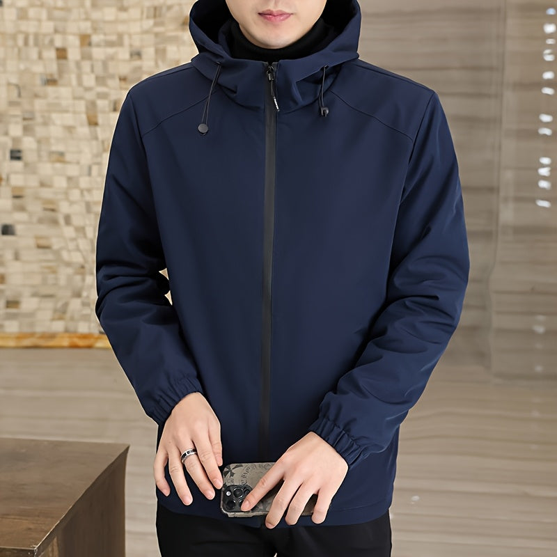 Heren Hooded Windbreaker - Zwarte Urban Edge