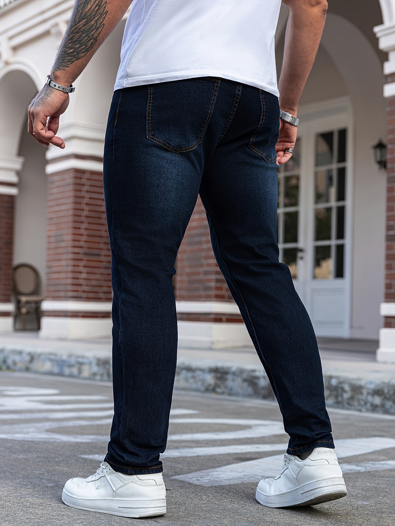 Heren Classic Stretch Denim Jeans - Blauwe Urban Klassieker