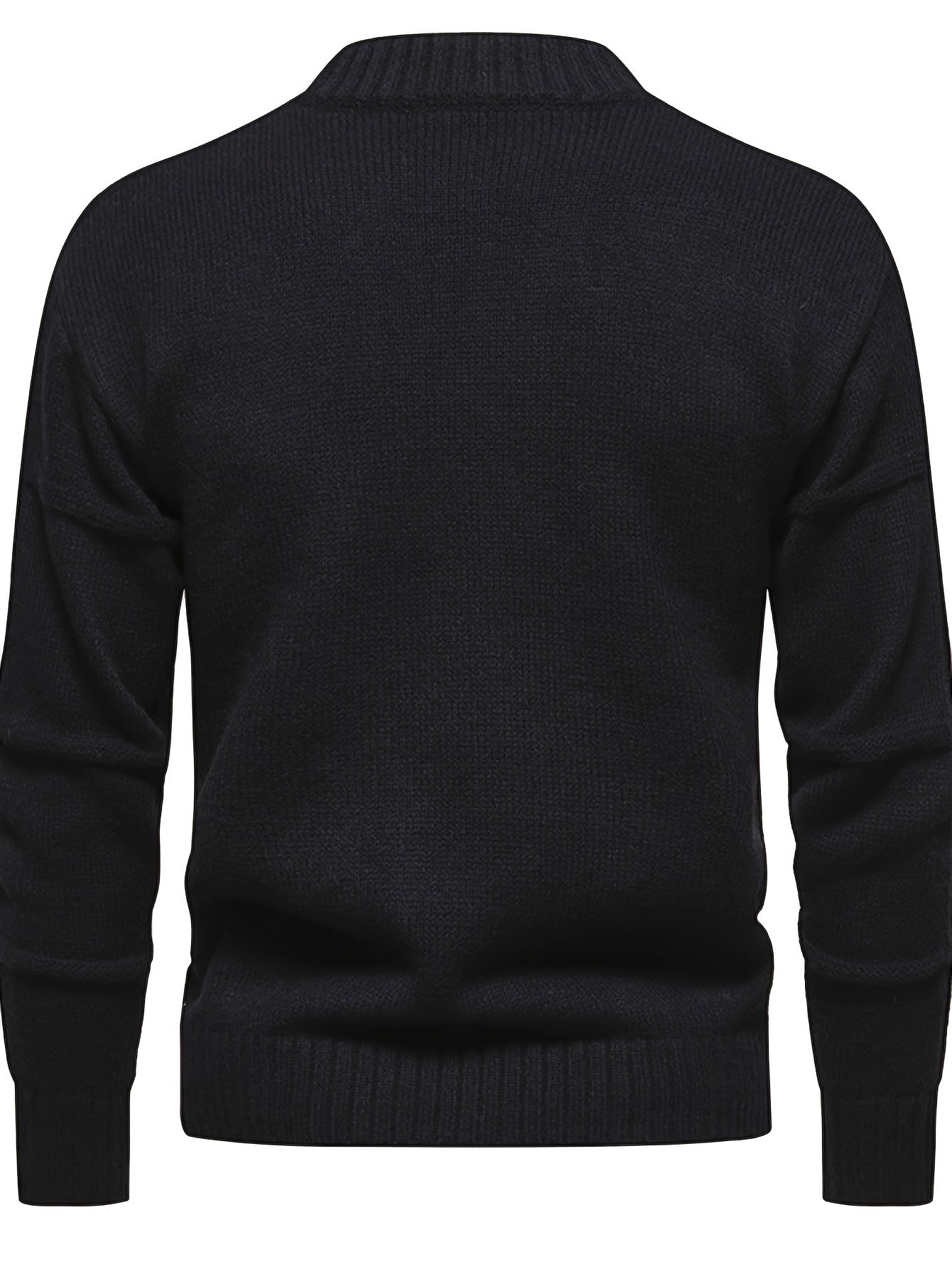 Casual Crew Neck Sweater - Cable-Knit