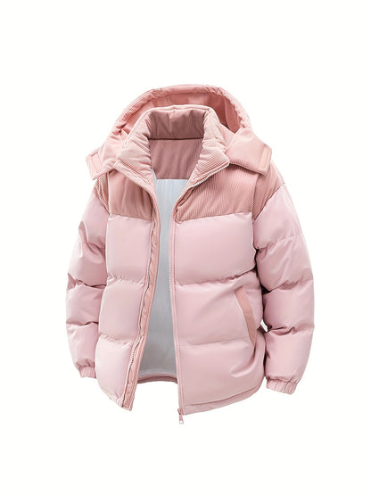 Heren Casual Hooded Winterjas - Urban Colorblock