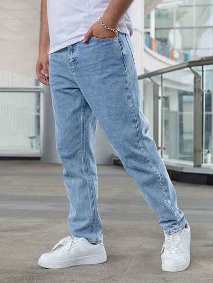 Classic Straight-Leg Denim Jeans
