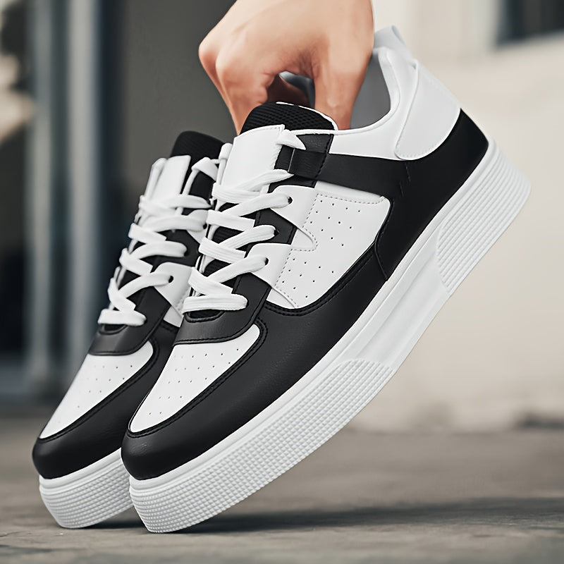Heren Casual Sneakers - Zwart-Wit Urban Pulse